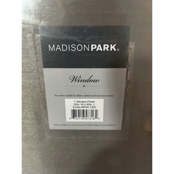 NEW Madison Park Emilia TWIST TAB Faux Silk Window Curtain Panels (2 Panels) - Picture 3 of 5
